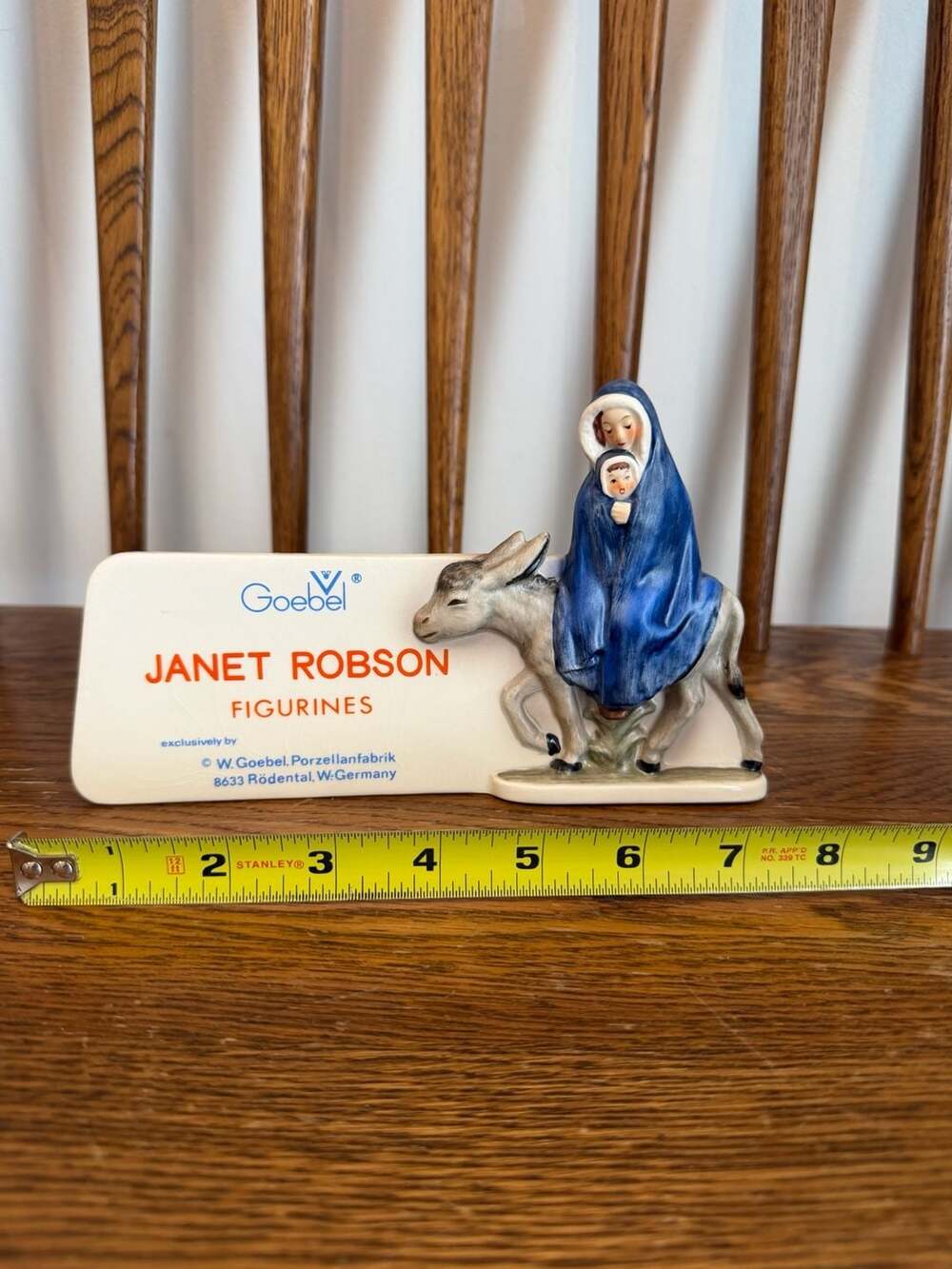 Goebel Janet Robson Flight into Egypt Dealer Display Sign Figurine Rob 414
